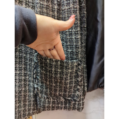 George Woman Black and White Tweed Blazer Size 18W/20W Plus Size Lined