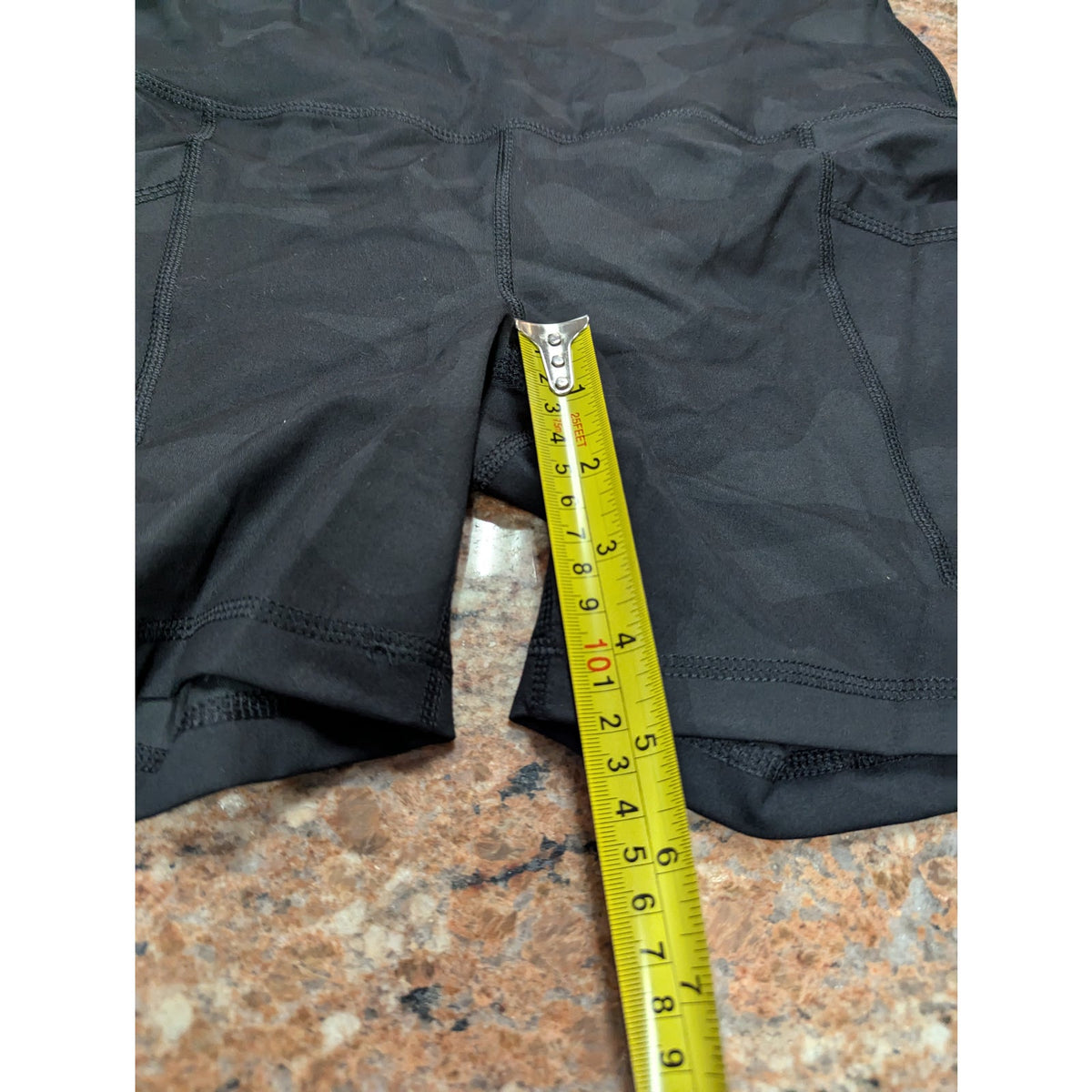 90 Degree By Reflex black camo bike Athletic Shorts Elasticized Waist XS pocket
