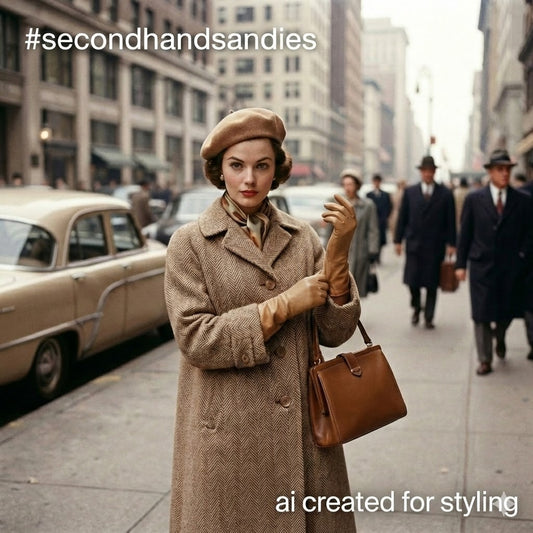 Vintage Bloomingdale's Camel Tan Leather Gloves Size 6 Mid-Century Soft Italian