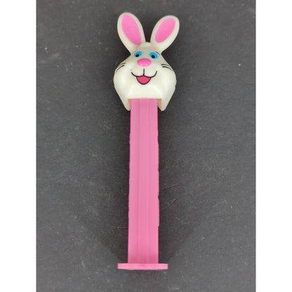 1998 Vintage Easter Bunny Pez Dispenser Pink Stem Collectible