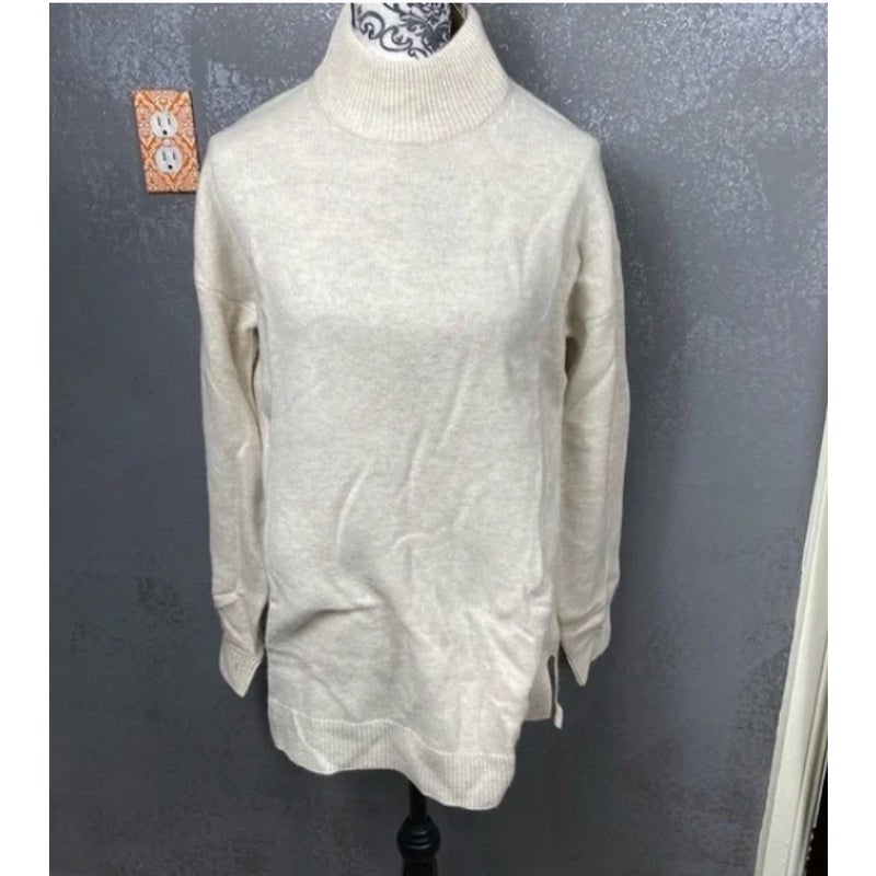 Halogen Cashmere Wool Long Sleeve Turtleneck Sweater Size XS Layering NEW $179