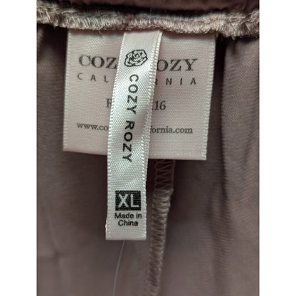 Cozy Rozy California Women's Satin Jogger Lounge Pants NWT Size XL Pajama