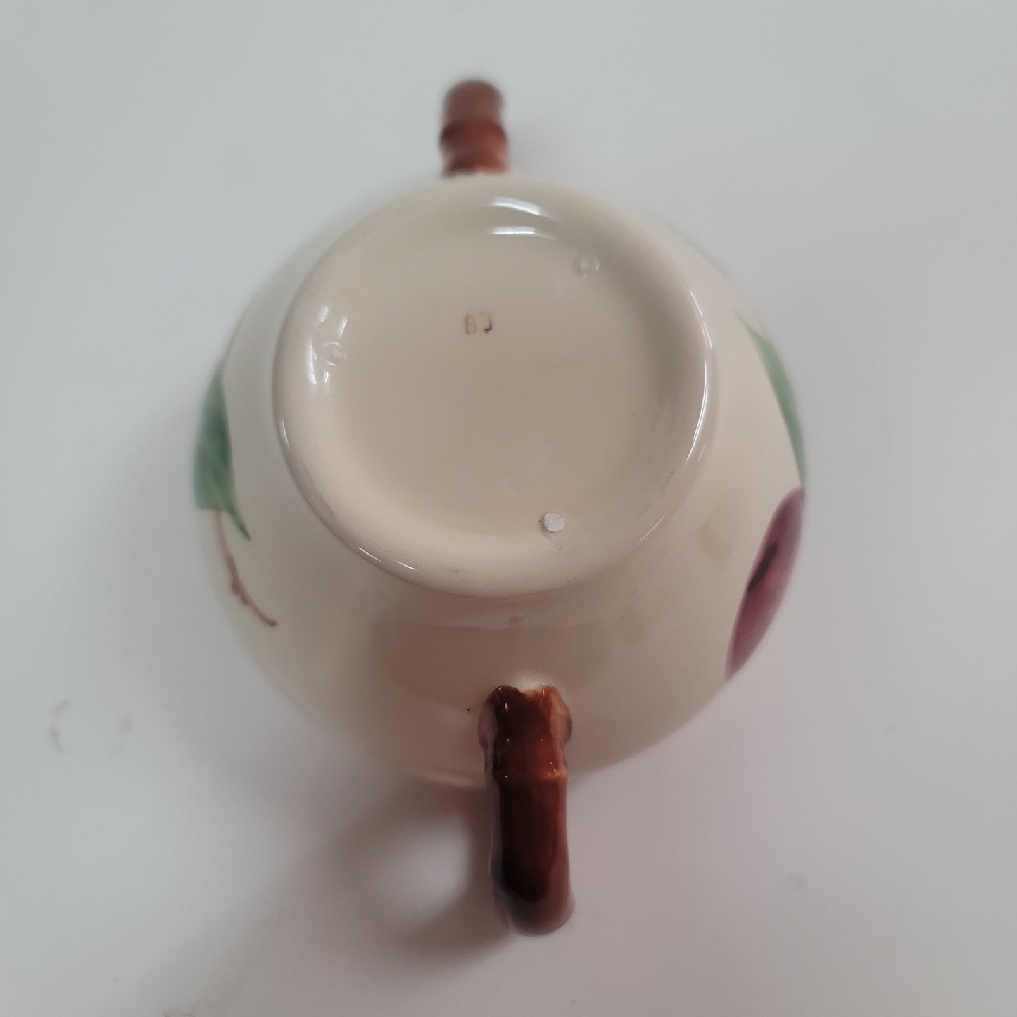 FRANCISCAN VINTAGE Sugar Bowl NO LID Apple USA DOUBLE HANDLE