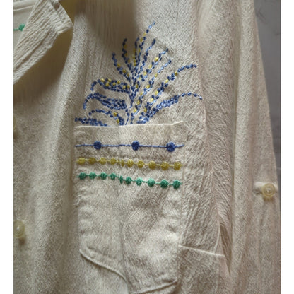 Koret Woman Set Embroidered Jacket Tank 1X Coastal Granny Grandmillennial