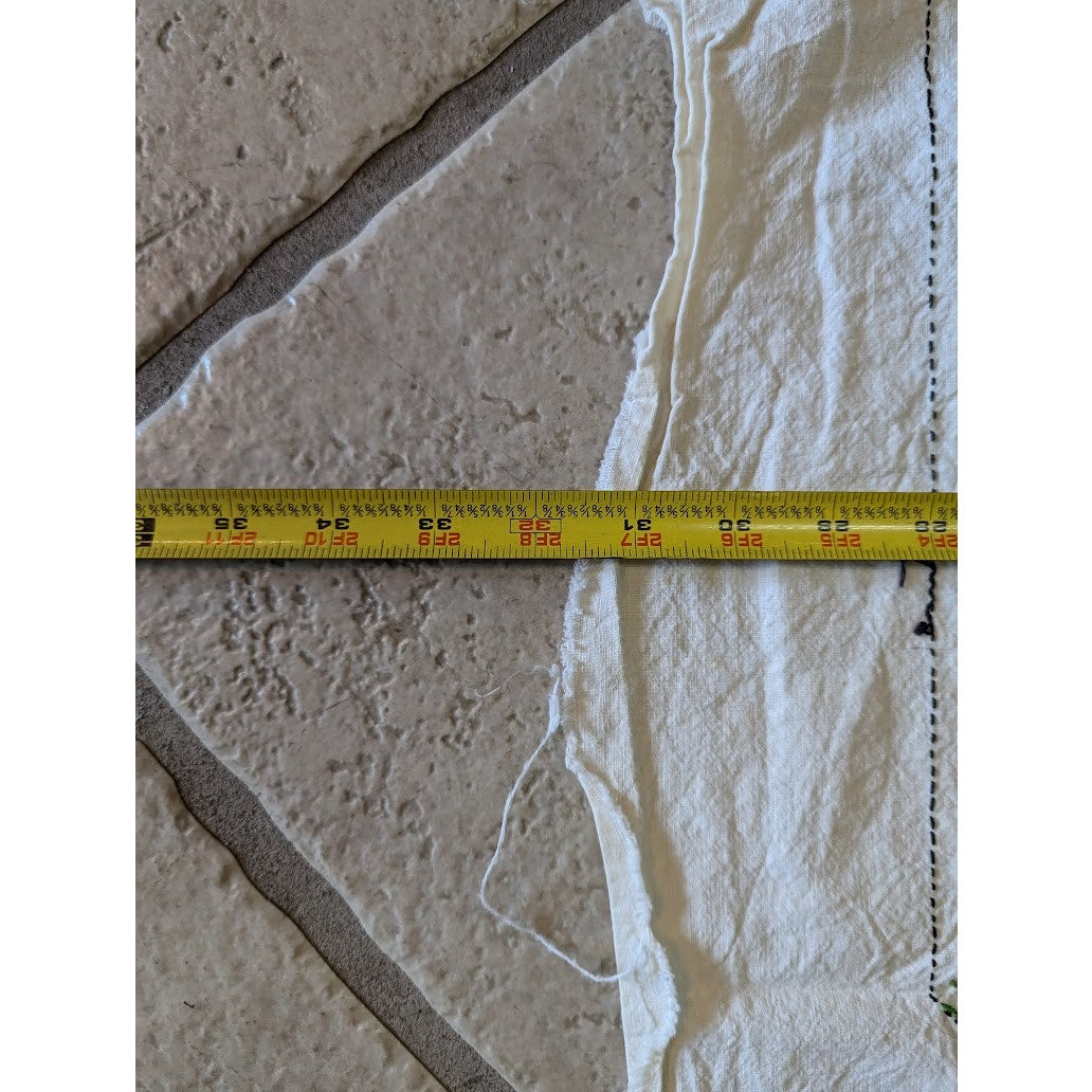 Hand embroidery linen piece