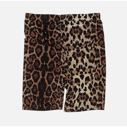 BP. Classic Bike Shorts In Tan/Brown Leopard Animal Print Size 3X gym workout