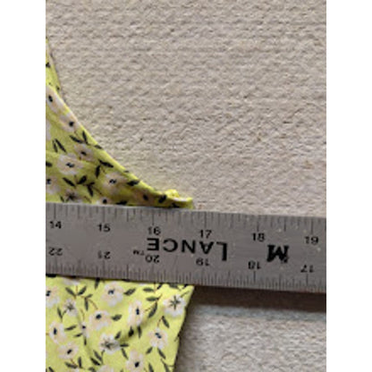 Topshop oversized Green Floral Print Drop Waist Midi Casual Maxi Dress 6 Small