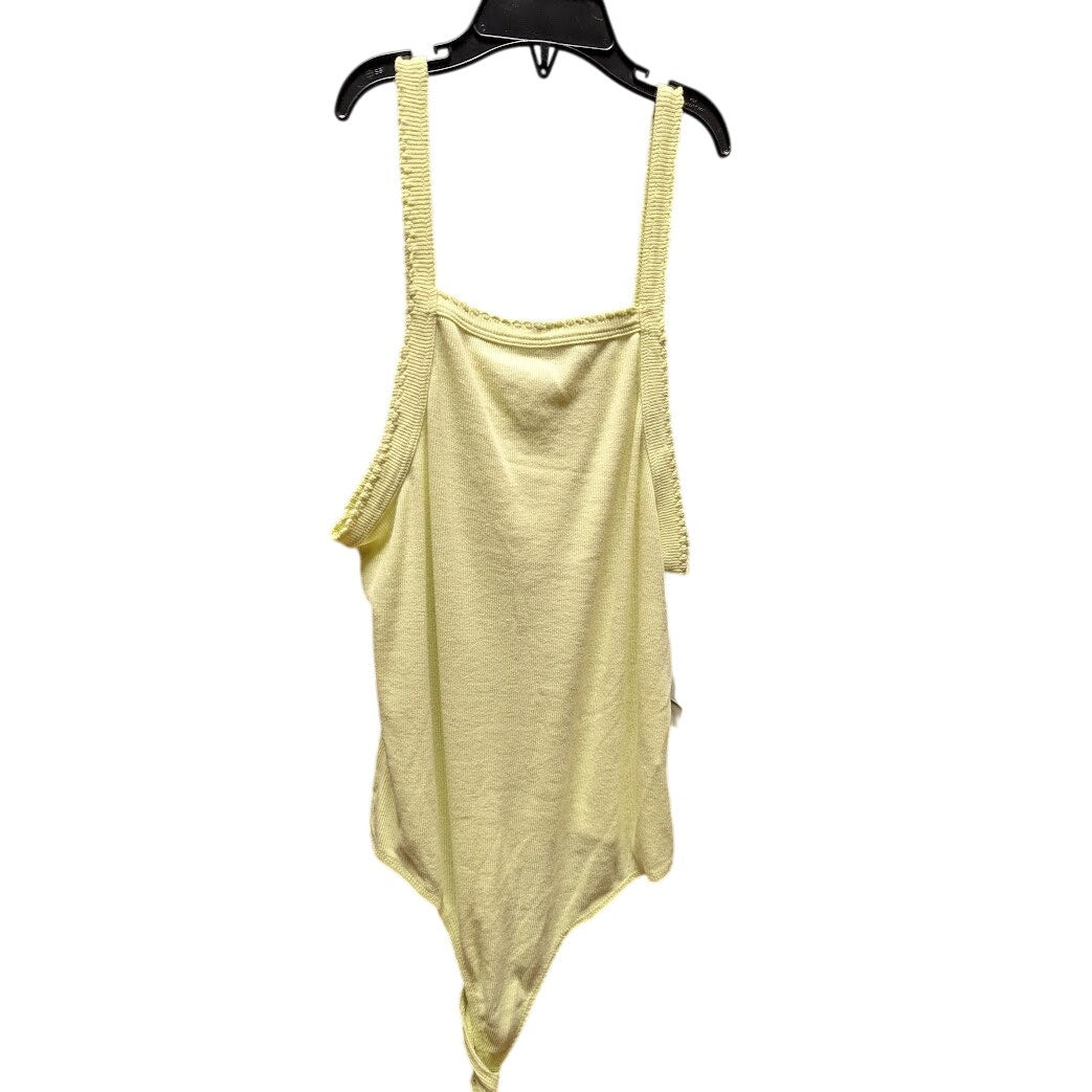 BP. yellow thong bodysuit size Medium sleeveless ribbed layering travel casual