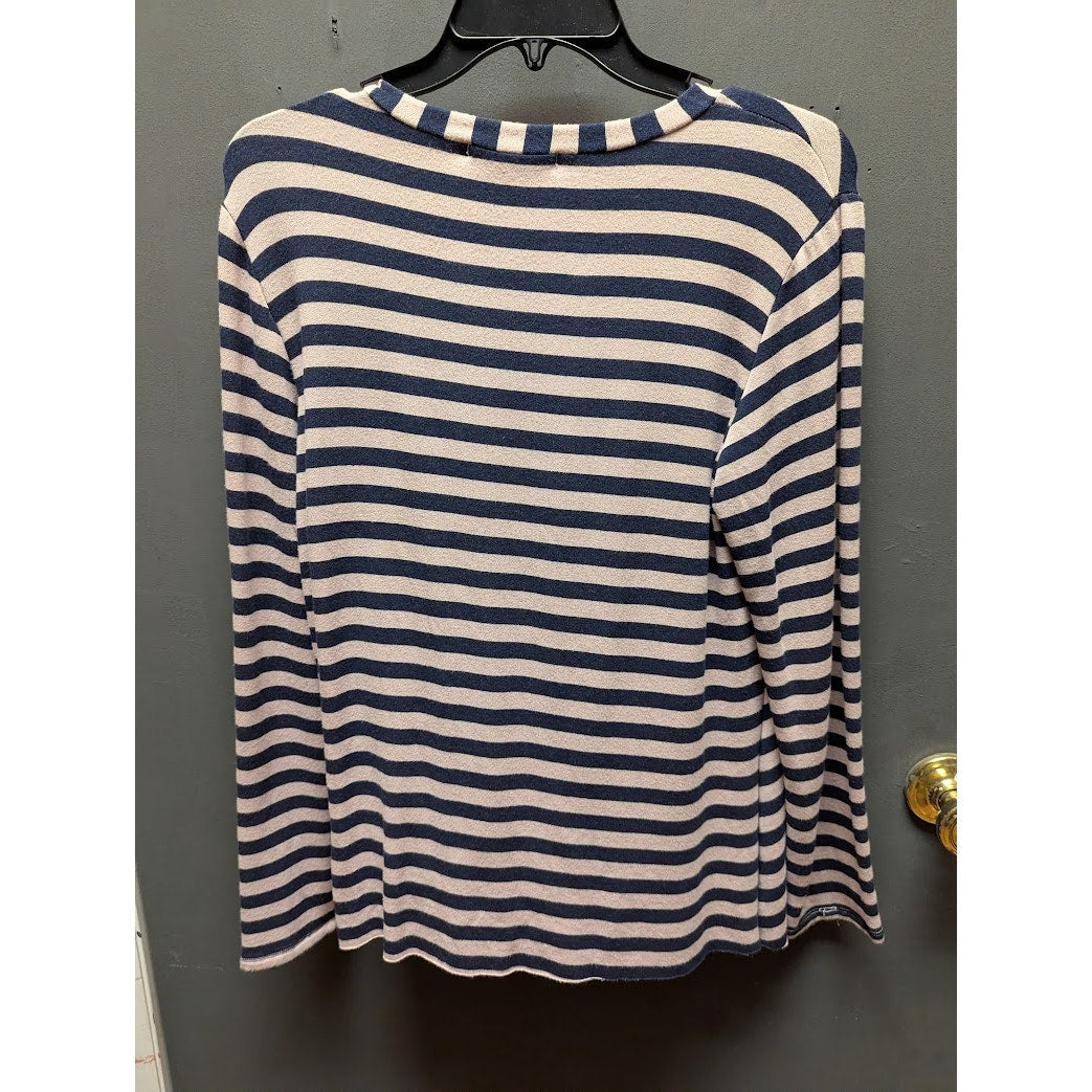 Stateside Pink/Navy Striped Knot Front Sweater NEW NWT size Medium NEW