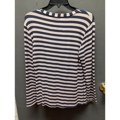 Stateside Pink/Navy Striped Knot Front Sweater NEW NWT size Medium NEW