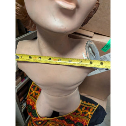 SPRITELY KID vintage GIRL mannequin with stand NO Arms 40's Victory roll Hairdo