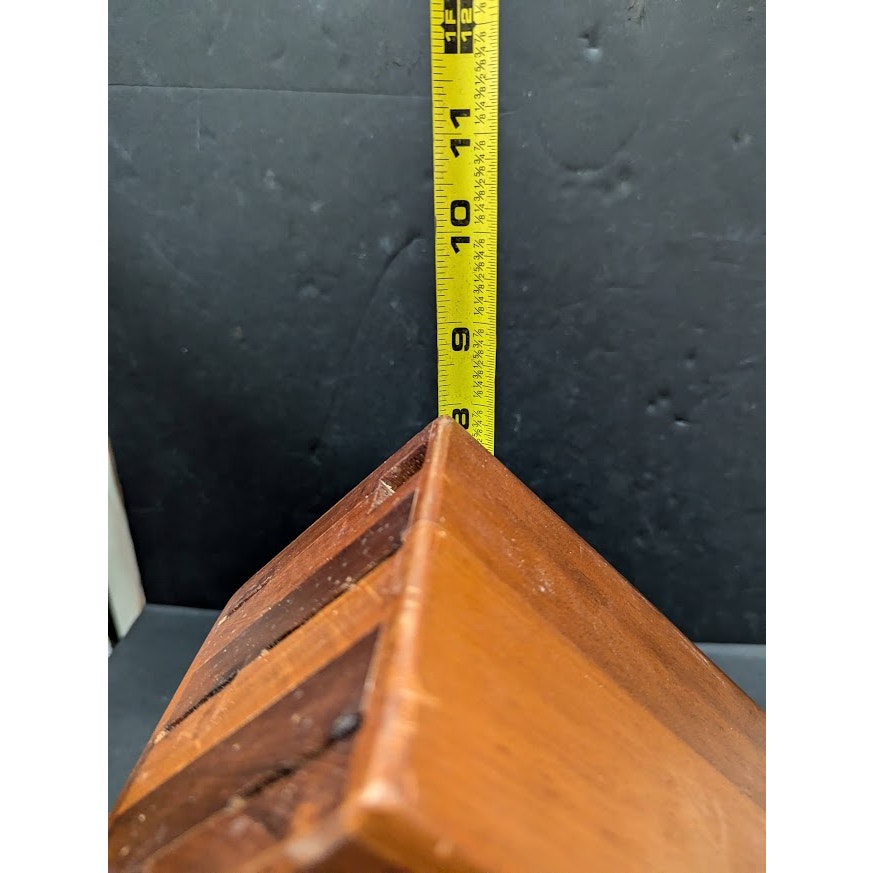 J. A. Henckels Zwilling Knife Walnut Block Brazil Footed 5 Knife 1 Sharpener