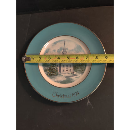 Vintage 1978 Christmas Plate Series Country Church Enoch Wedgwood Tunstall