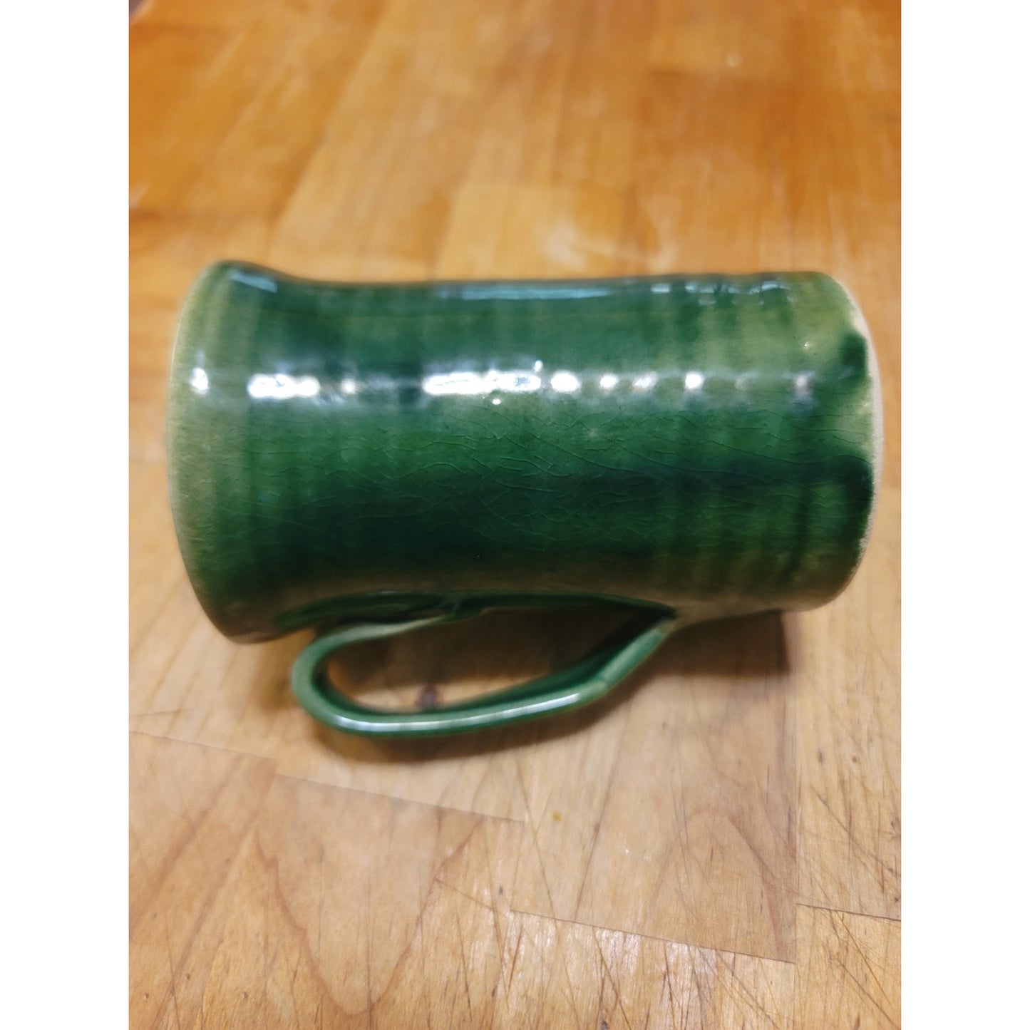 Handcrafted Studio Pottery Forest Green Tall Mug / Tankard