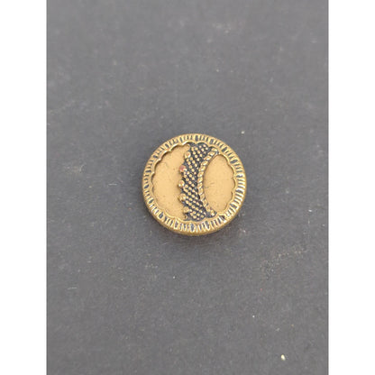 LOT of 10 Antique Vintage Victorian Brass Mixed Materials Buttons ESTATE FIND I