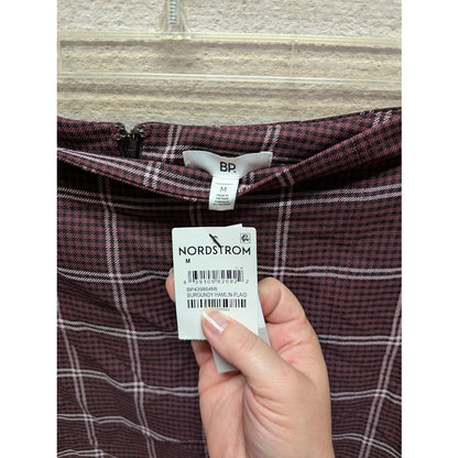 BP. NEW size medium burgundy hamlin plaid MINI skirt