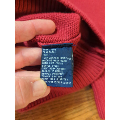 Vintage Toacmmy Hilfiger Burgundy Sweater Large Preppy Y2K Womens