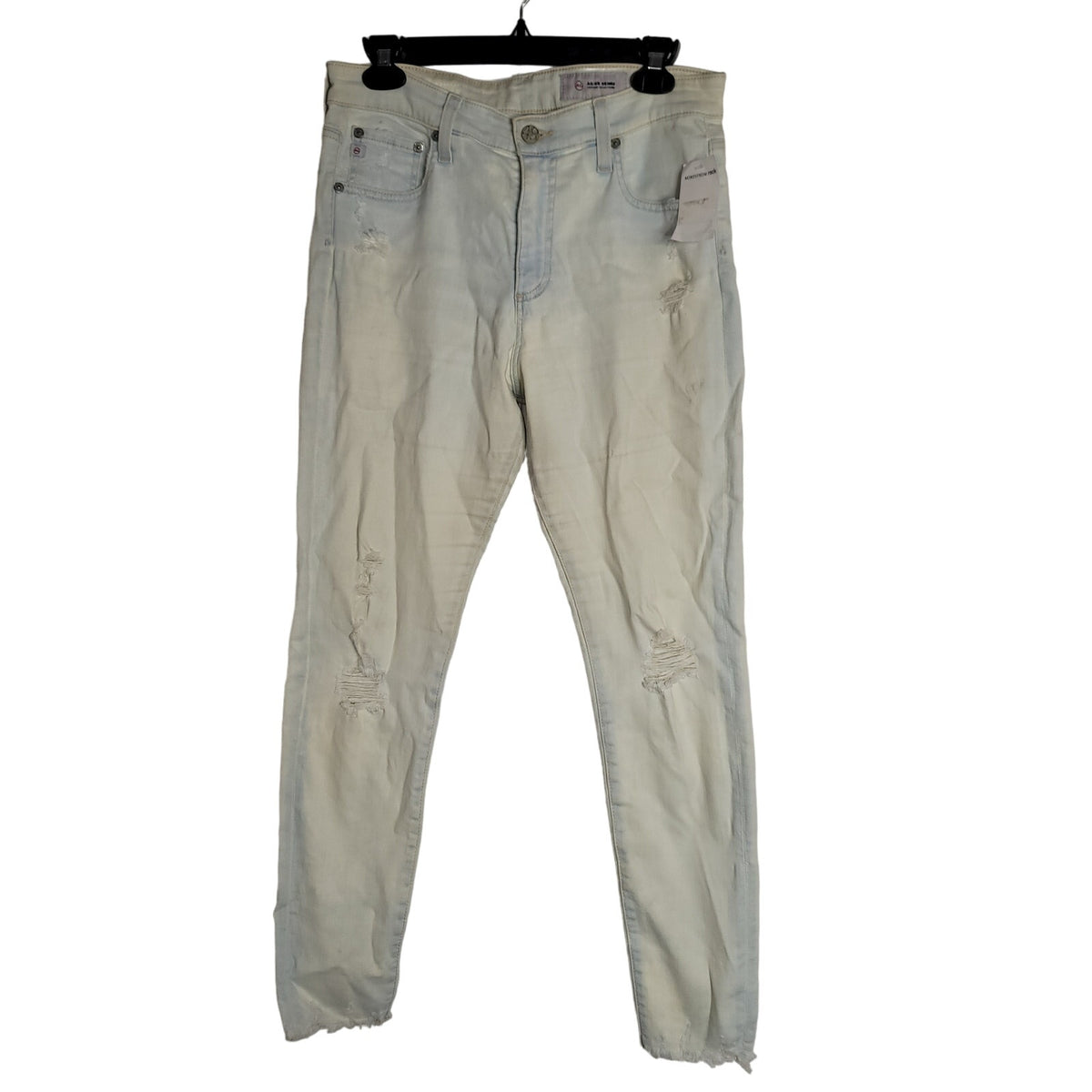 AGOLDE adriano goldschmied distressed acid wash skinny jeans 30 regular FRAYED