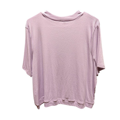 bp. SIZE 3X short sleeve blouse top shirt career casual ribbed crew neck