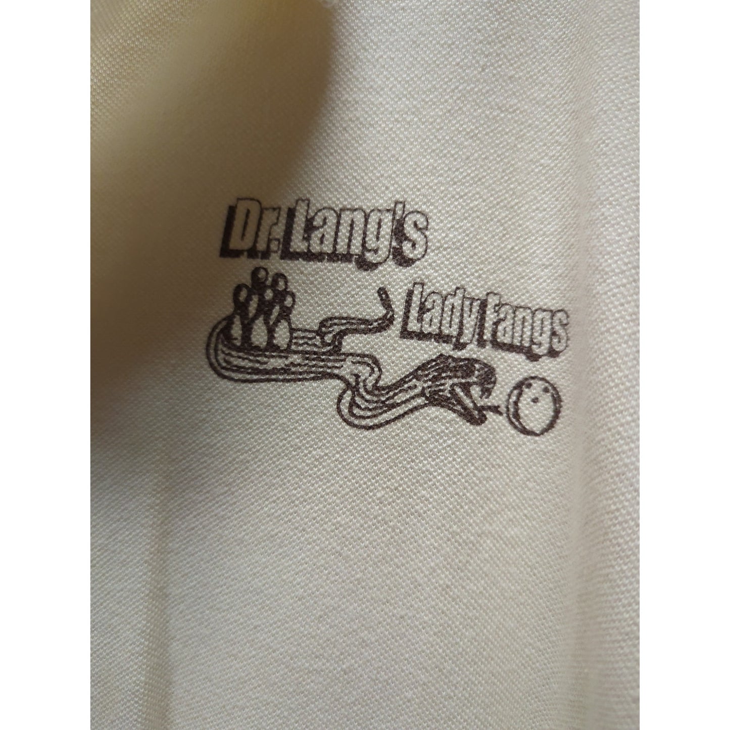 Vintage Collared Champs XL Short Sleeve cream bowling shirt HAZEL