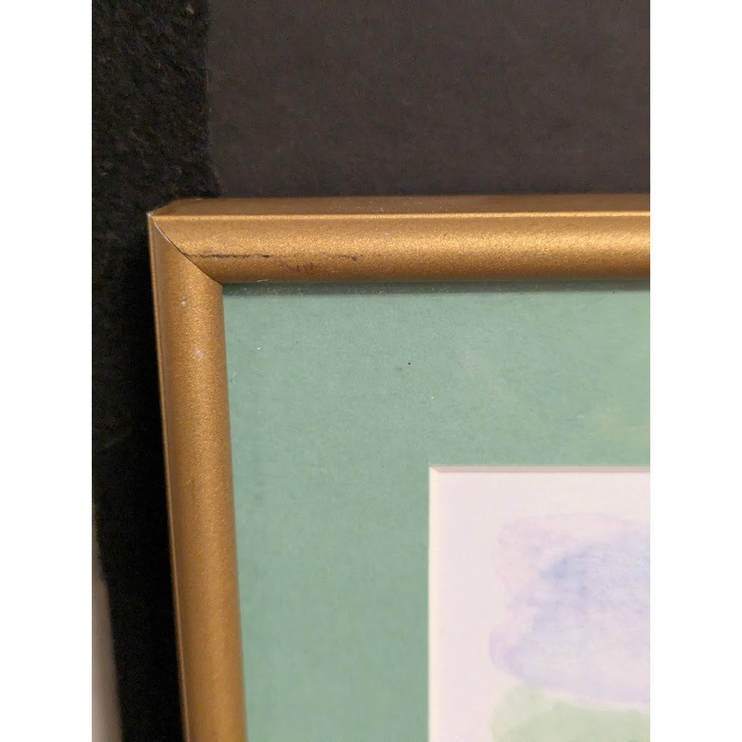 Chantal Marie Watercolor Painting St. Martin Frame 12 x 16 Grand Cove Carrbbean