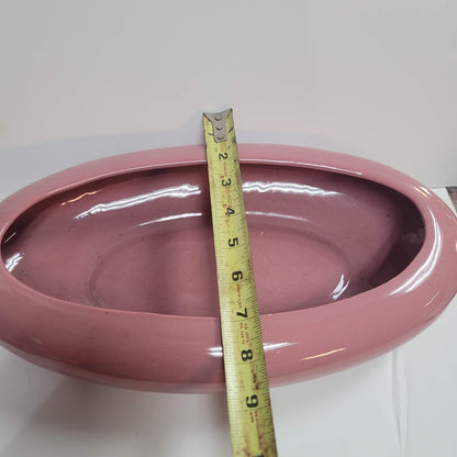 Dusty Rose Vintage Oval Flat Shallow Planter Fairy Gnome Garden 1980s