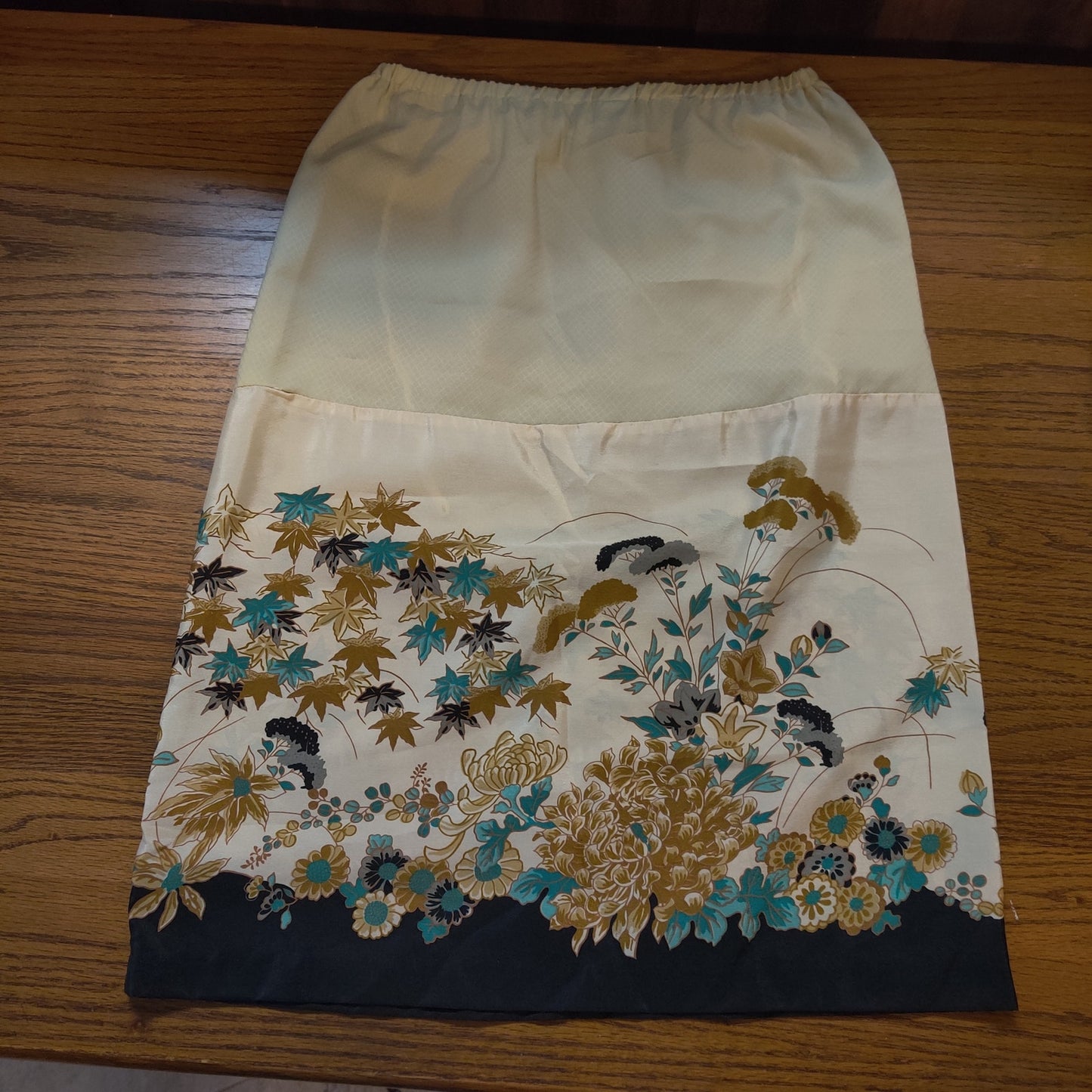 Krist Gudnason Asian inspirted Chinoserie Print 3pc Skirt Set Top Skirt Belt