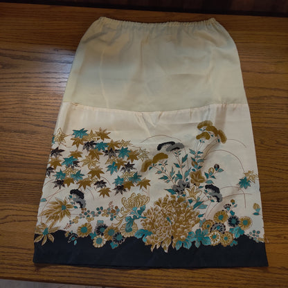 Krist Gudnason Asian inspirted Chinoserie Print 3pc Skirt Set Top Skirt Belt