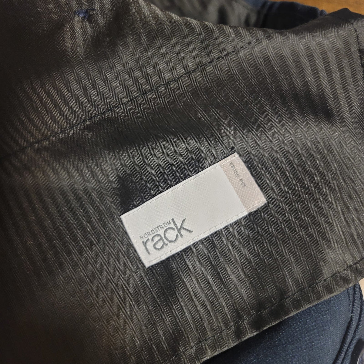 Nordstrom Rack Men Navy Flat Front Pants Slacks Dress Trouser 34" x 32" Trim Fit