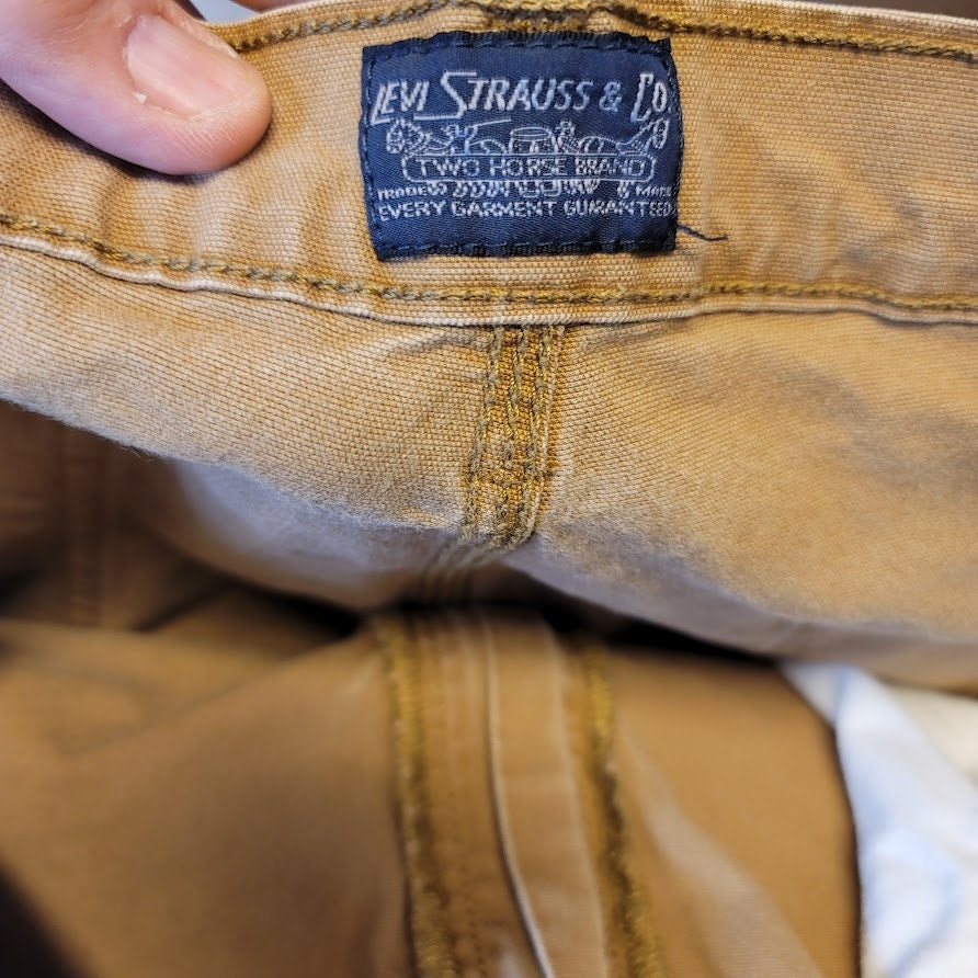 Levis Two Horse Brand Carpenter Pants Brown 38 x 32 mENS WORK