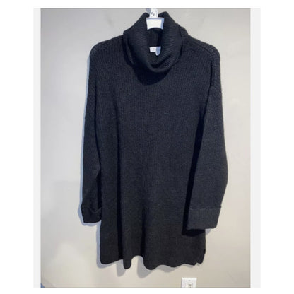 Topshop Turtleneck Sweater Dress Long Sleeve Dropped Shoulder Black XS NWT 0-2