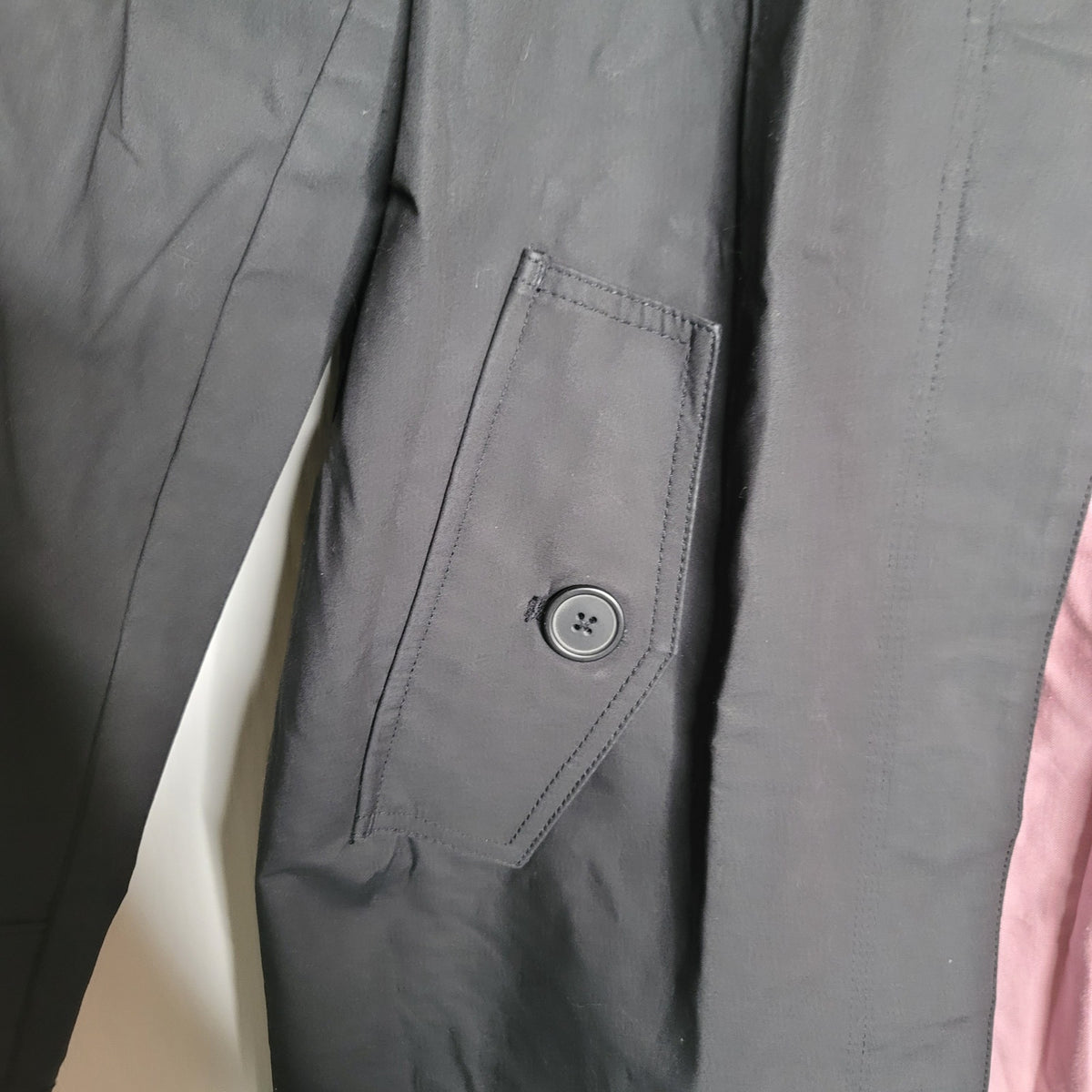 BURRYLANE Navy blue pink waterproof Raincoat jacket HEAVY Travel Career Style XL