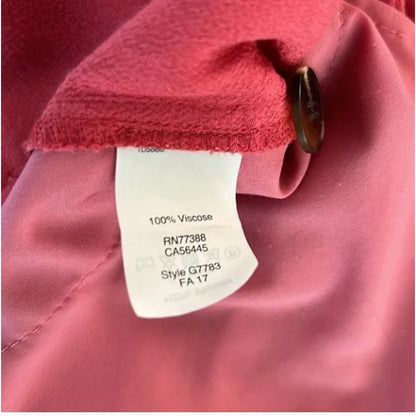 Madewell Journal Dusty Rose T-Shirt Shift Dress With Button Side Slits Plus 2X