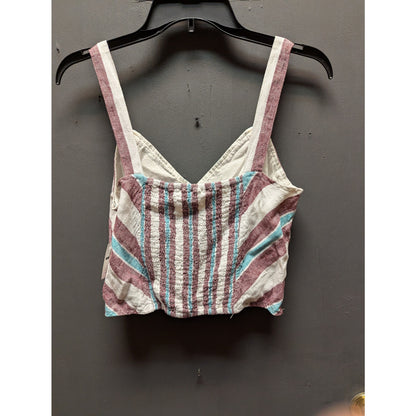 BP. Multicolor Striped Knit Crop Top Sleeveless V-Neck Size Medium NWT