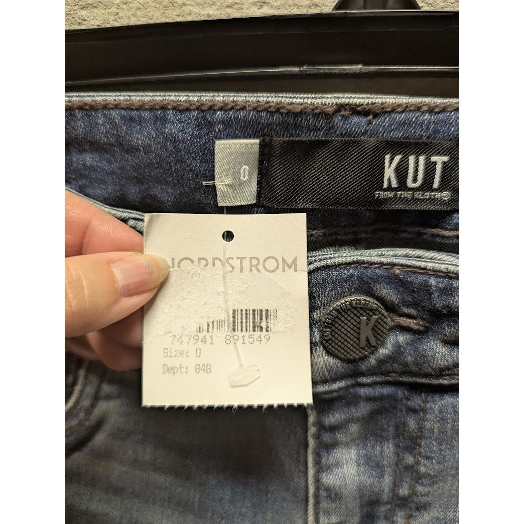 KUT from the Kloth Connie Ankle Jeans Pants destroyed Size 0 NEW high rise
