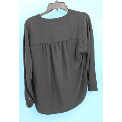 MADEWELL LONG SLEEVE V-NECK LONG TAIL SIZE XXSMALL BLACK BLOUSE xxs new career