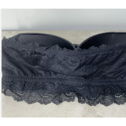 Spanx Women Size SMALL Bra Bandeau Blue Lace Wireless Undetectable