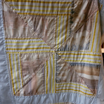 Vintage Handmade Quilt Queen 73" X 96" Bedspread Blanket Farmhouse Cabin