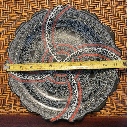 Guray Seramic Avanos Turkey Black handpainted wall art Point to Point Ceramic