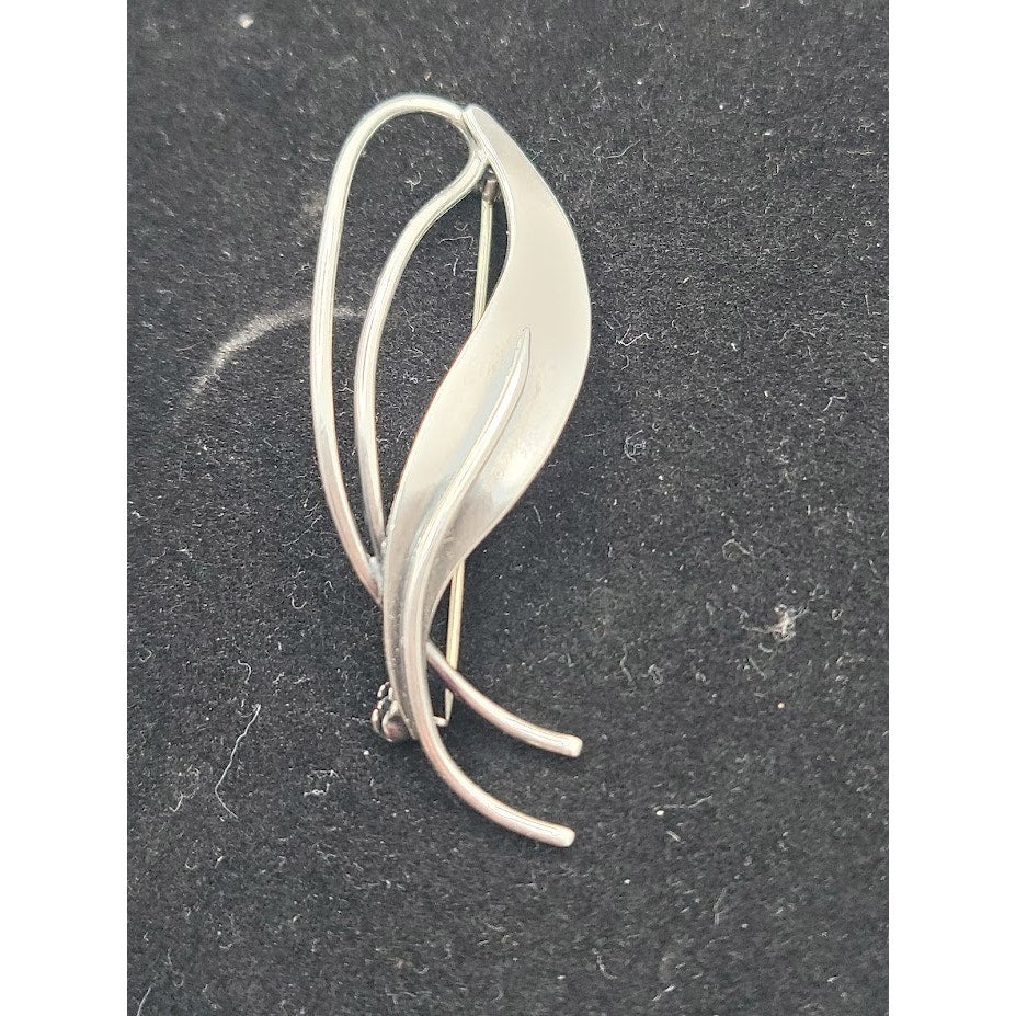 Vintage Danish Sterling Silver COF Denmark Freeform Brooch MidCentury Modern MCM