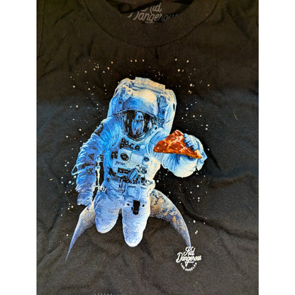 Streetwear Kid Dangerous Black Astronaut Graphic T-Shirt NWT Size 2