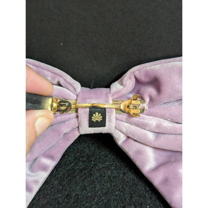 LELE SADOUGHI large 5" Purple Velvet Bows new barrette lavender