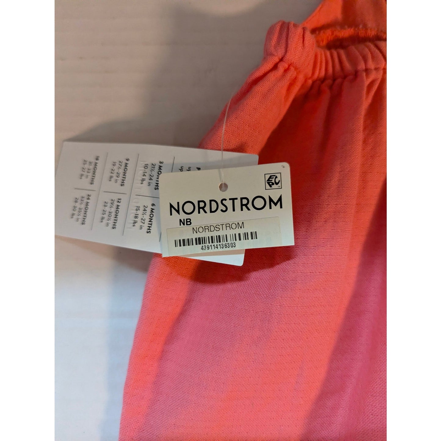 NWT Nordstrom Baby Organic Cotton Sleeveless Romper (Size Newborn)