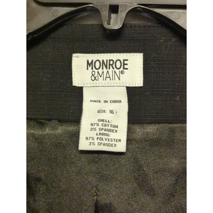 Monroe & main 2 pc. Skirt Set Size 16 Black White Abstract wiggle career avant