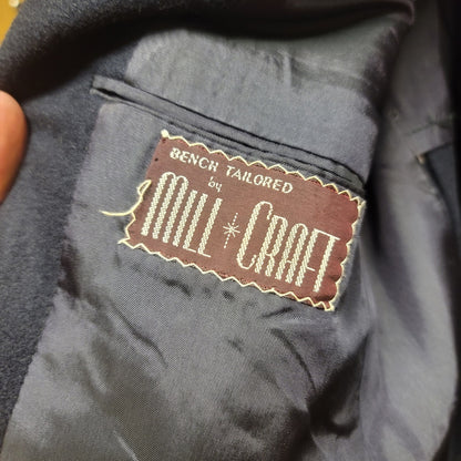 Vintage Collegiate wool blazer jacket Canada patch dark blue Mens Large gold