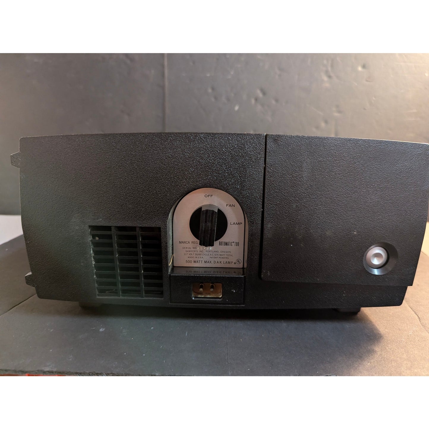 Vintage Sawyer's Rotomatic 700 35mm Slide Projector MidCentury Modern Photo Tech