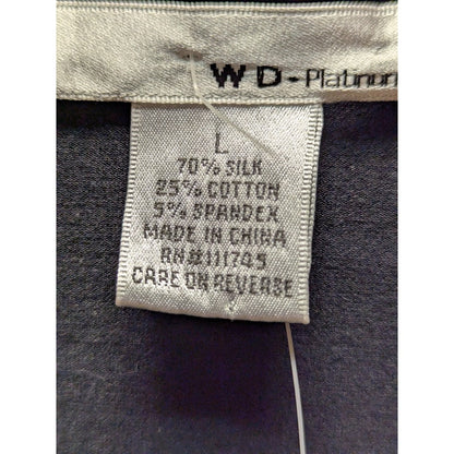 WD•NY Platinum Women's Charcoal Gray Silk-Blend Tie-Front Shrug NWT Size Large