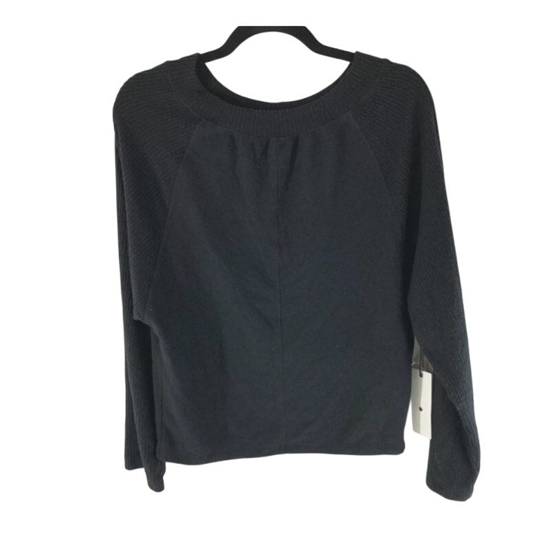 Treasure & Bond Women Sweater Ribbed Knit Scoop Neck Black Size SMALL NEW travel