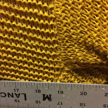 Ceny Womens Open Front Weave Knit Cardigan Drop Shoulder Mustard Yellow Size XS