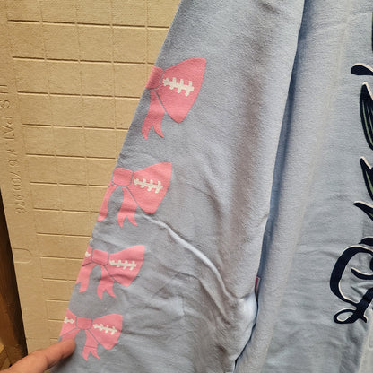 Southern Girl Prep NEW Long Sleeve Shirt Cotton LARGE Baby Blue Pink